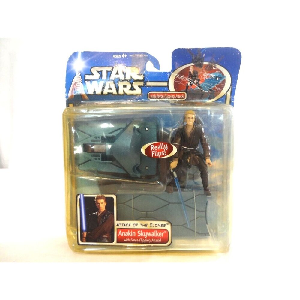 2002 STAR WARS "ANAKIN SKYWALKER w force flipping‎ attack! action figure